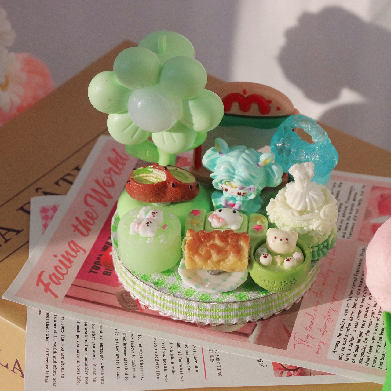 8cm 3D Mini Food Resin DIY Decorative Ornaments（various styles）