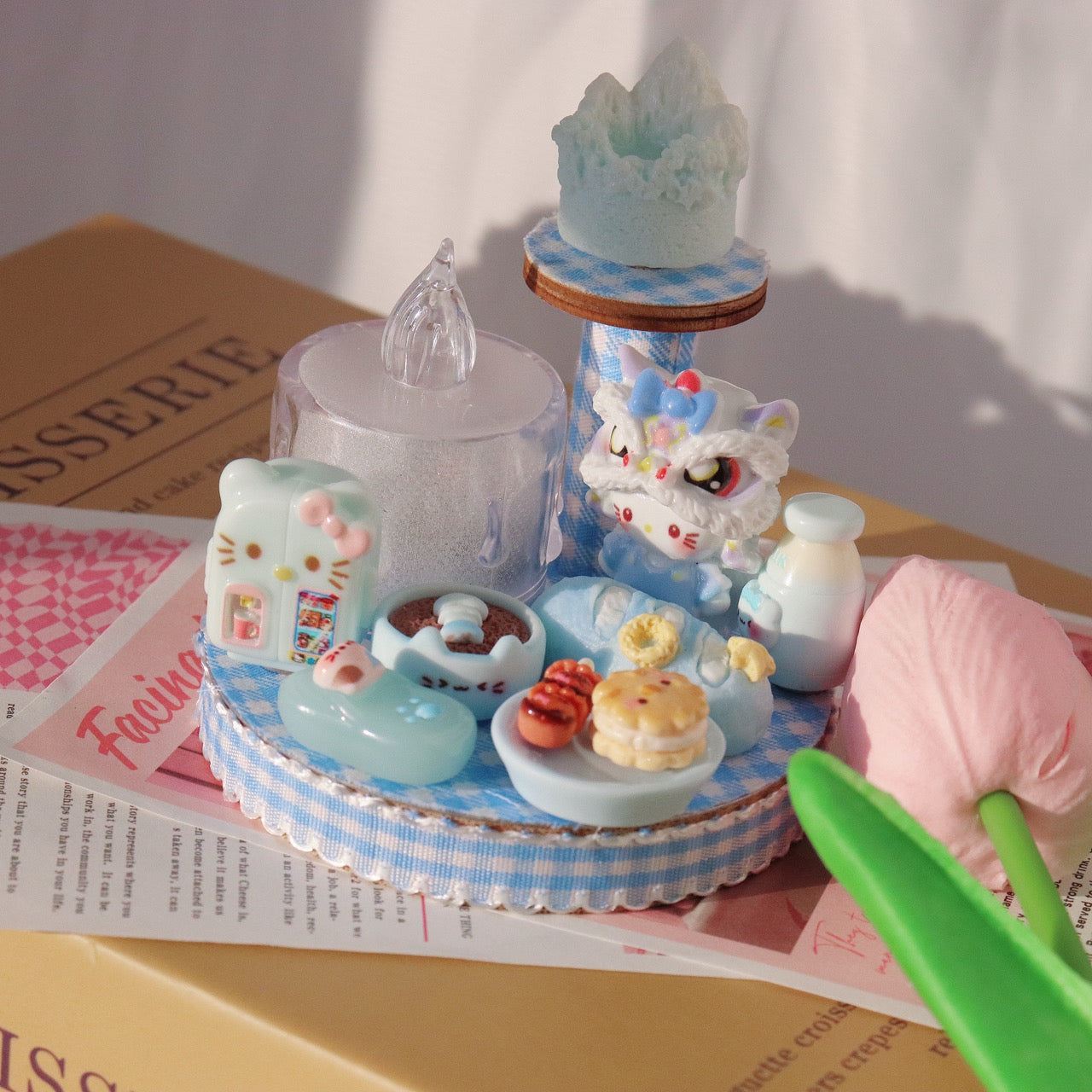 8cm 3D Mini Food Resin DIY Decorative Ornaments（various styles）