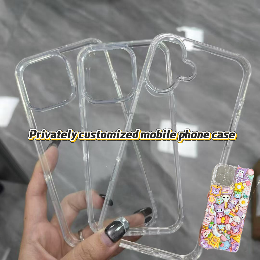 Crystal AB epoxy resin handmade customized mobile phone case| All models DIY handmade case | Accessories color matching free choice |