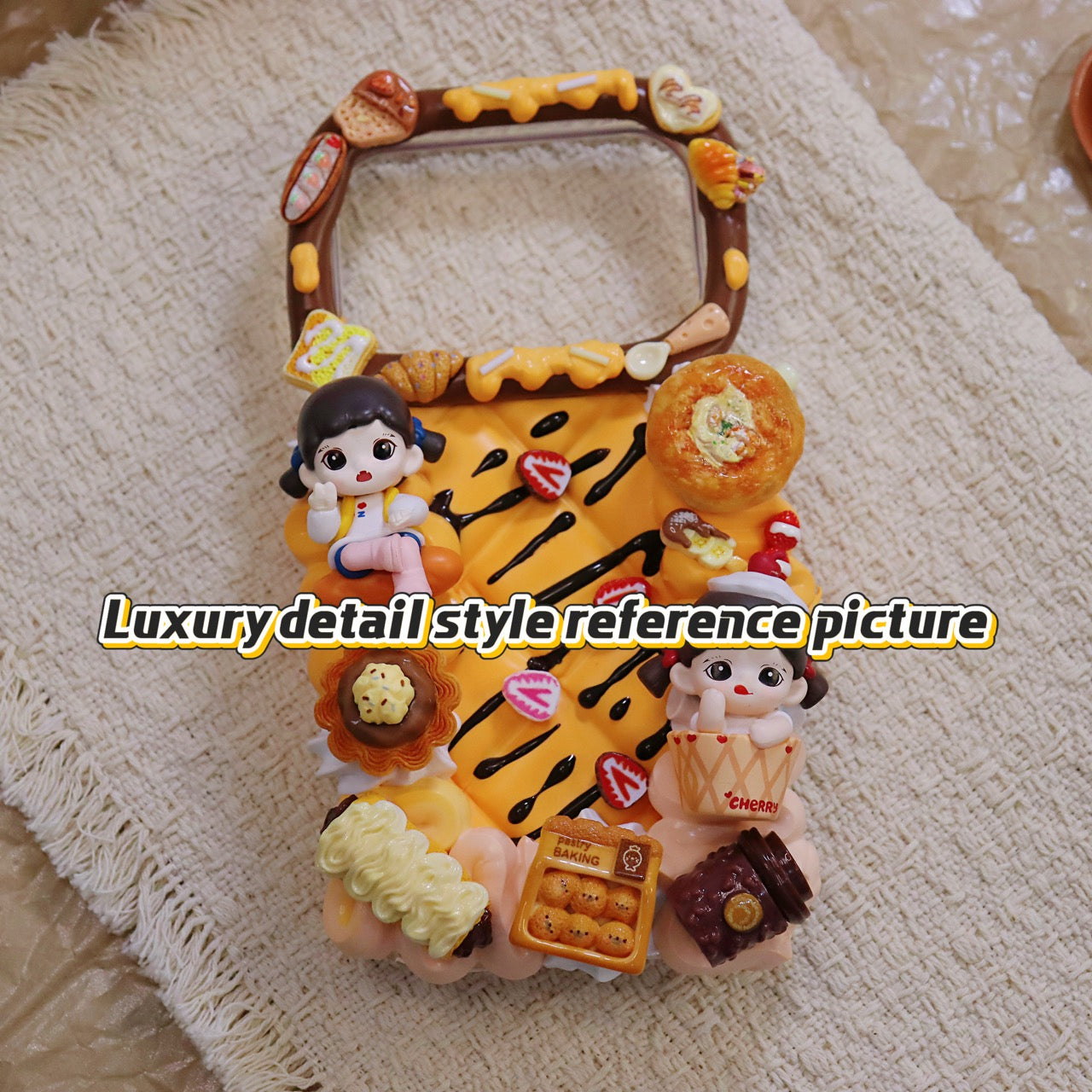 Customized cream gel mobile phone case | Hand-made personalized design | Support the customization of all models