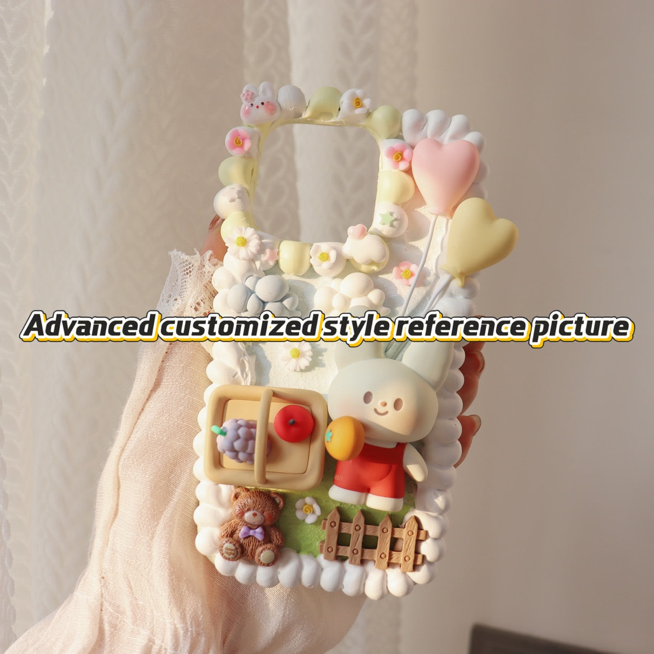 Customized cream gel mobile phone case | Hand-made personalized design | Support the customization of all models