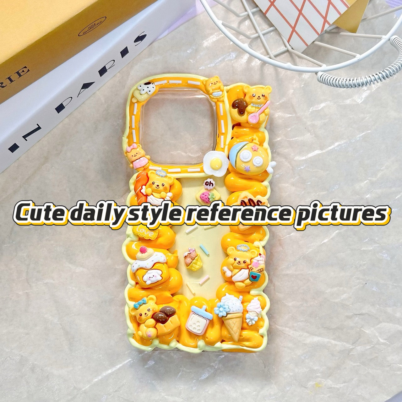 Customized cream gel mobile phone case | Hand-made personalized design | Support the customization of all models