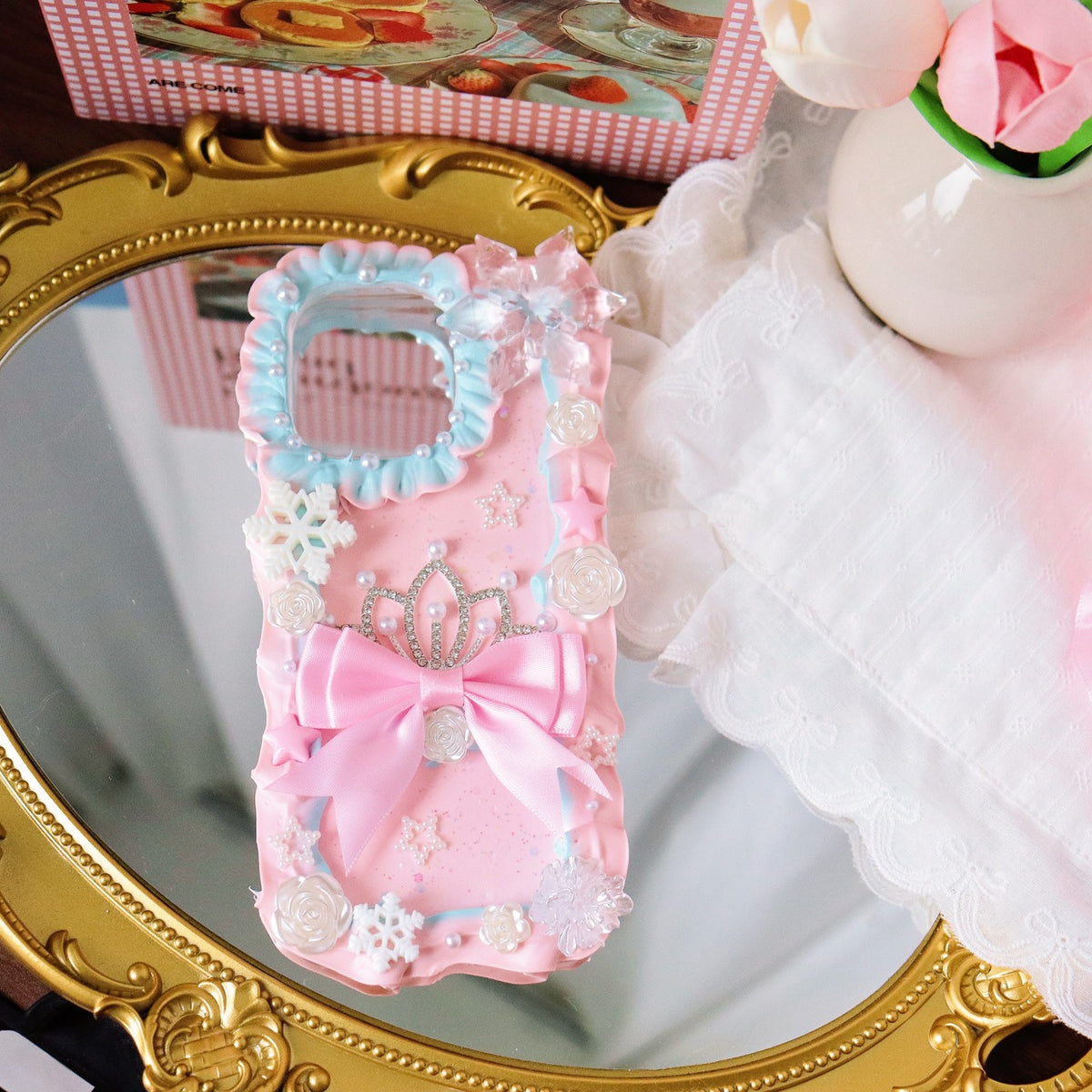 Pink Bow Handmade Mobile Phone Case