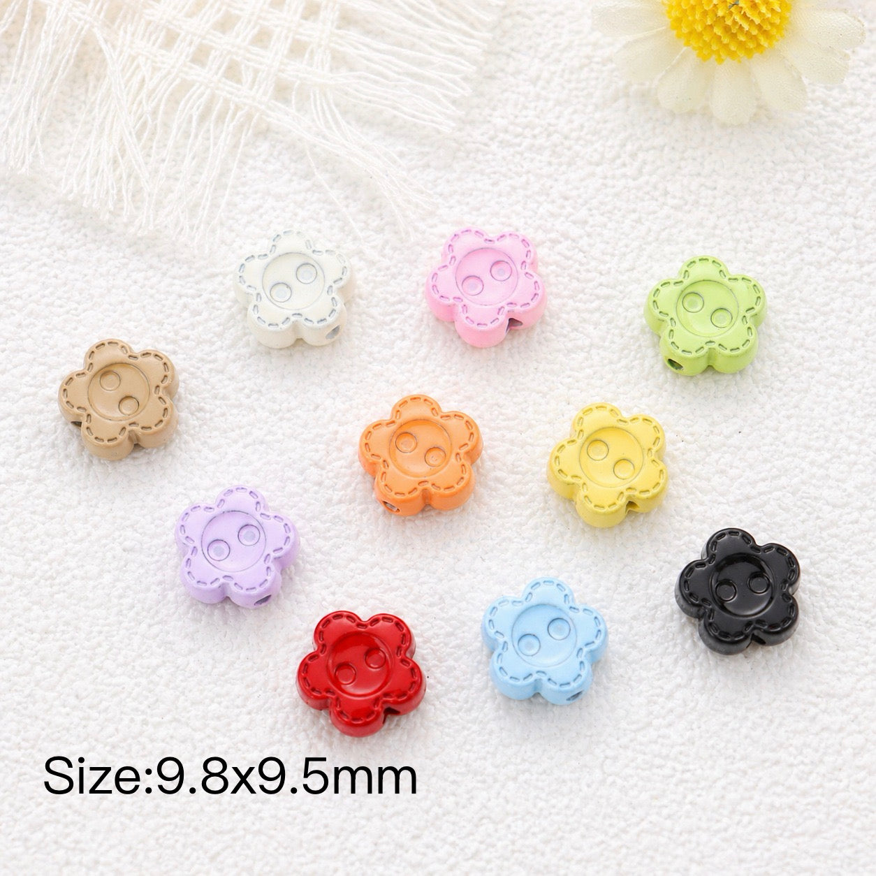 Various styles of alloy flowers
