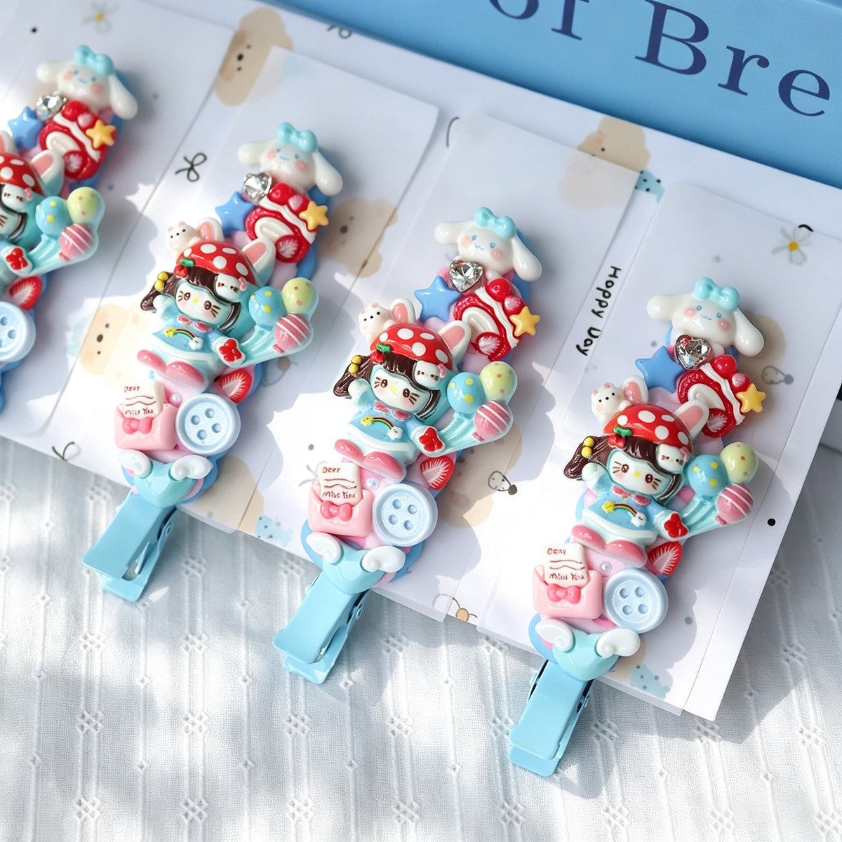 4-Piece Cream Hair Clip Set