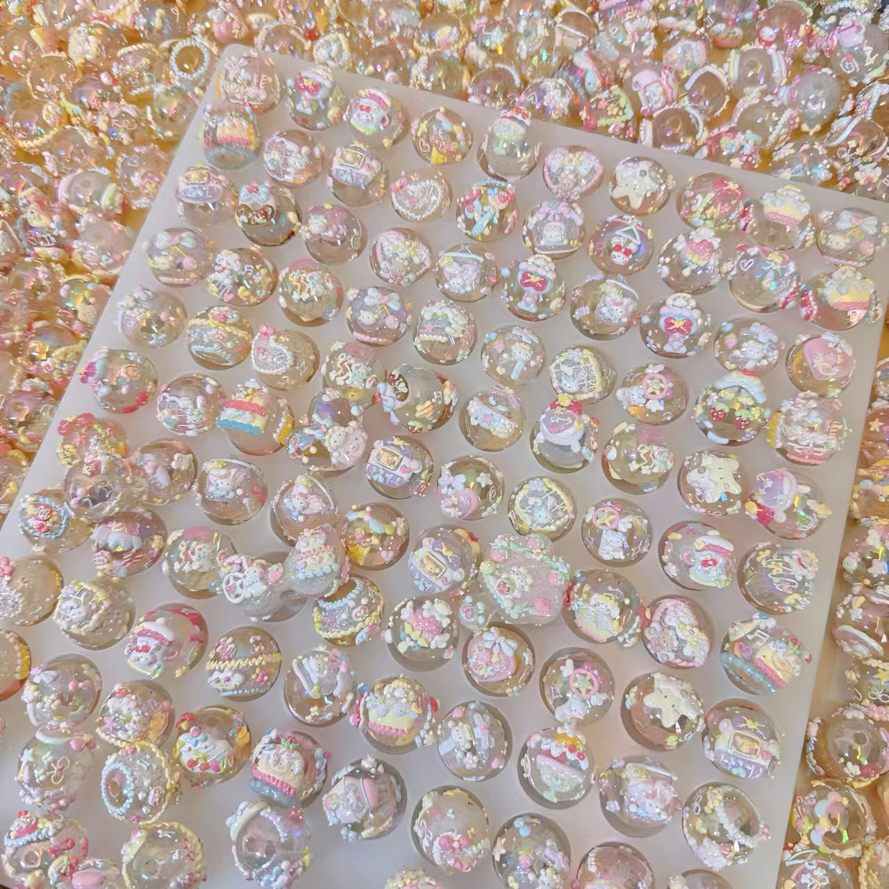 Macaron Color Mixed Hand-Painted Beads
