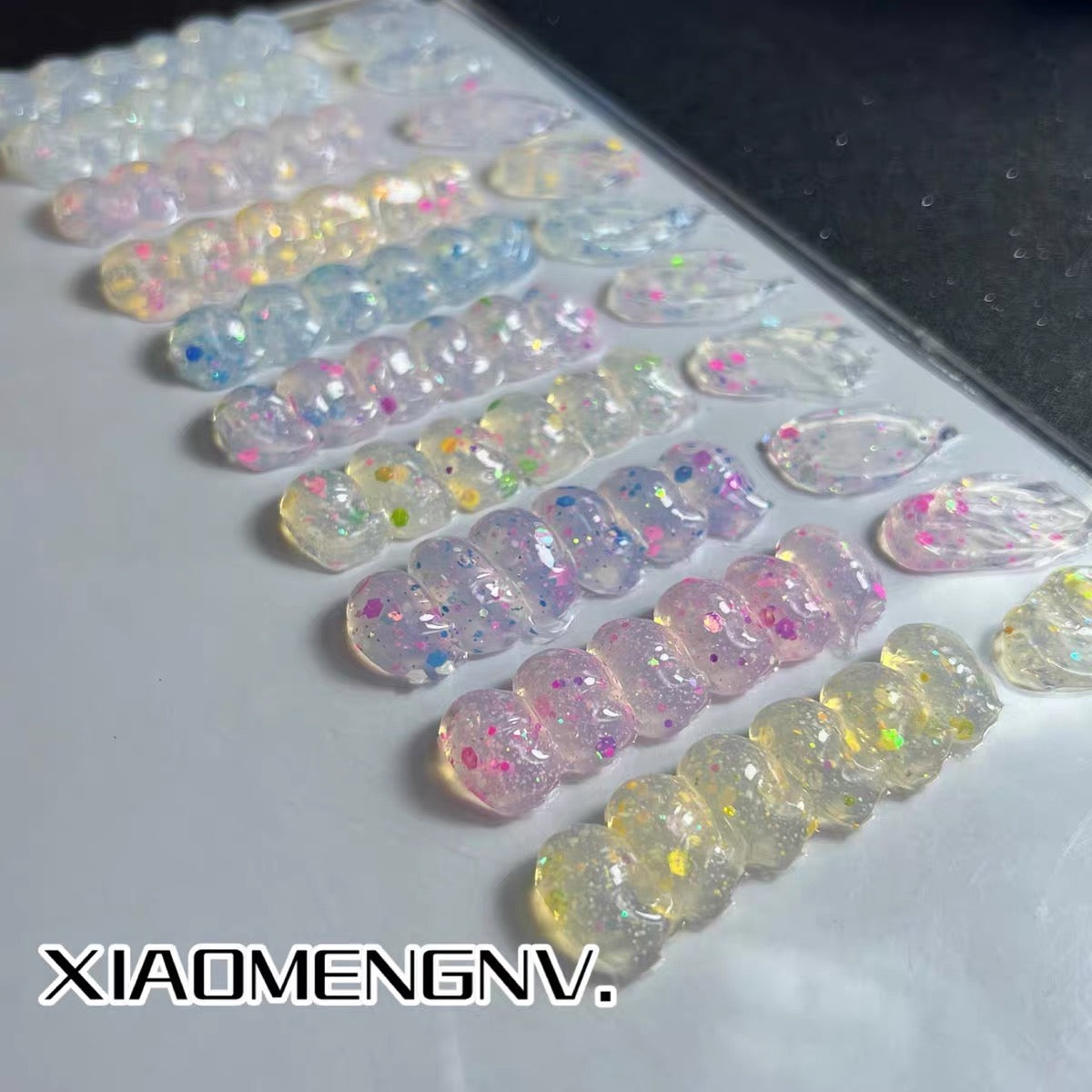 50g 10 colors DIY color sequin transparent crystal cream glue