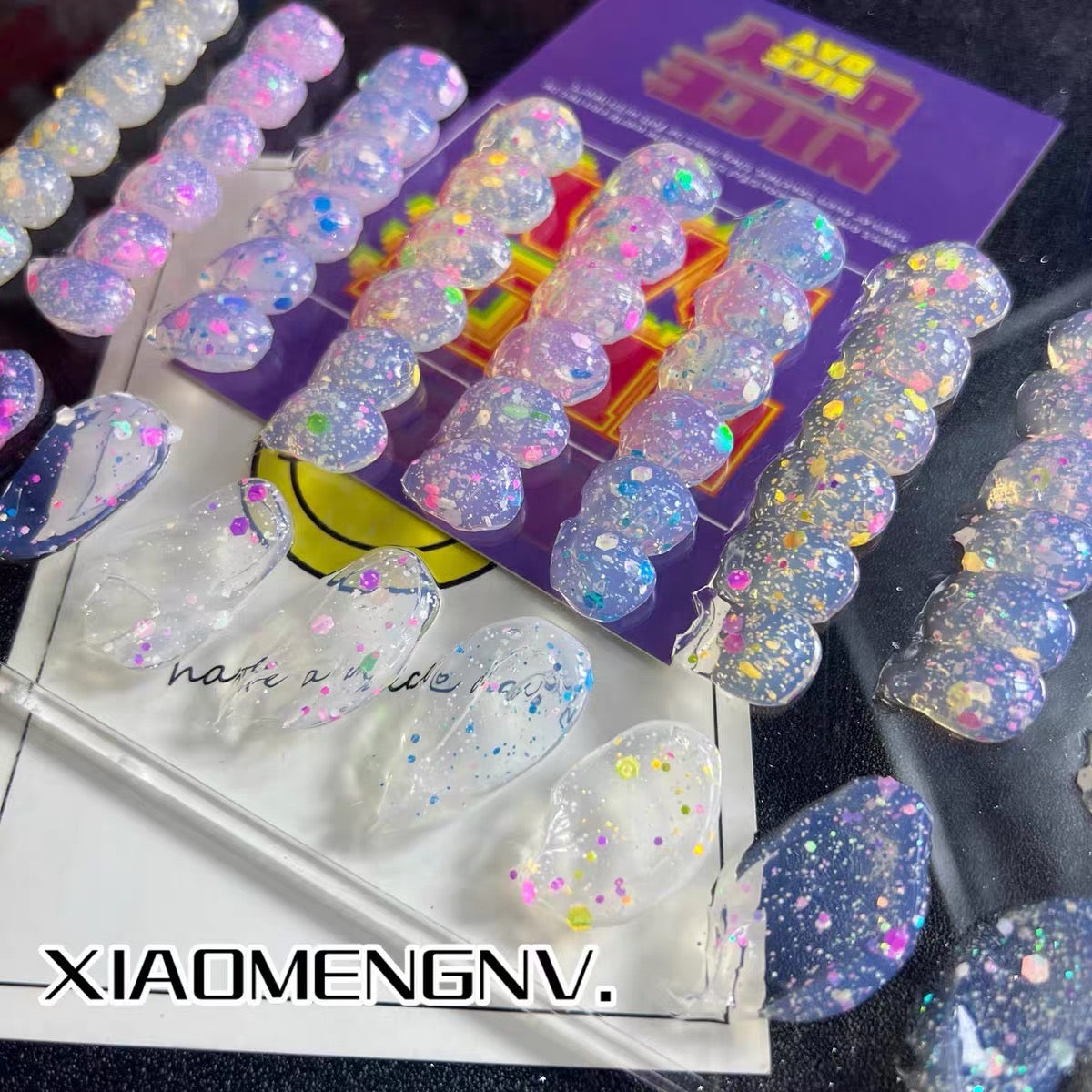 50g 10 colors DIY color sequin transparent crystal cream glue