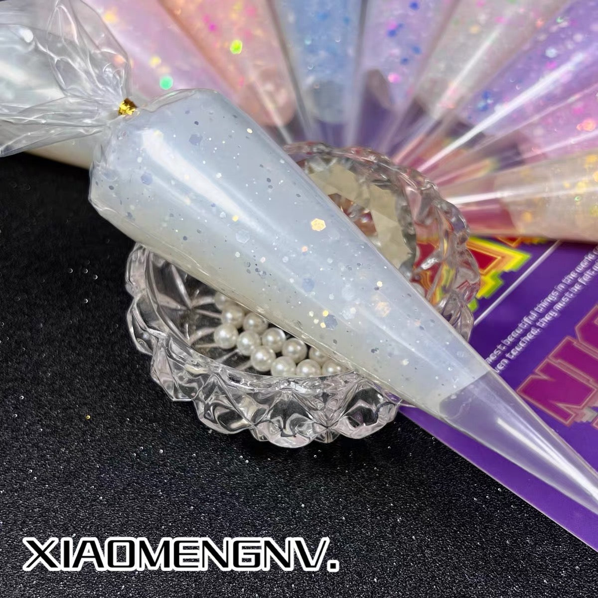50g 10 colors DIY color sequin transparent crystal cream glue