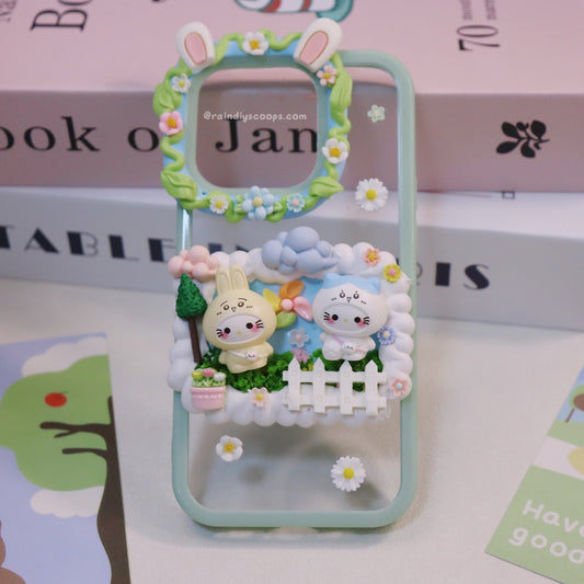 Green cream glue mobile phone case