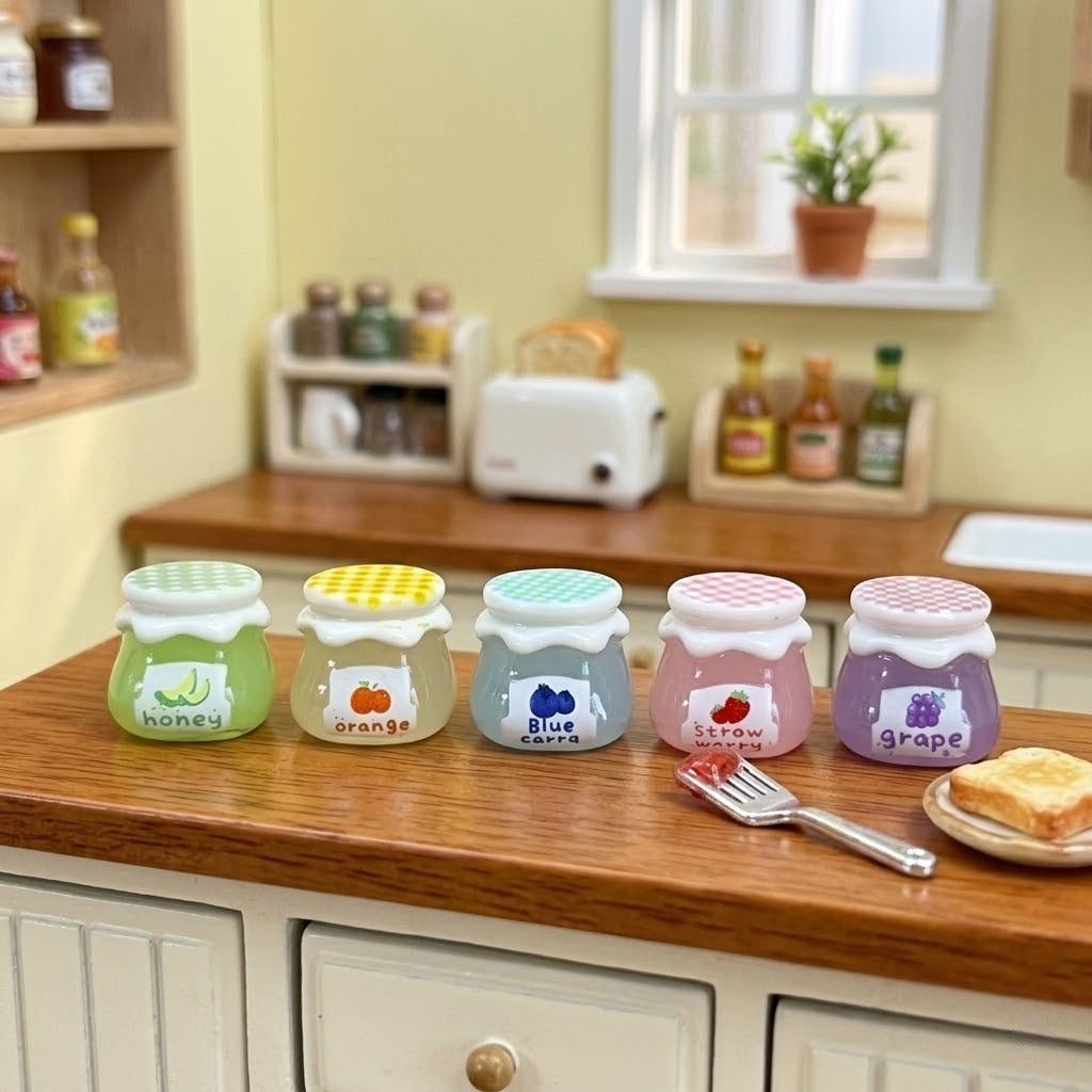 Resin jam jar DIY food and play accessories