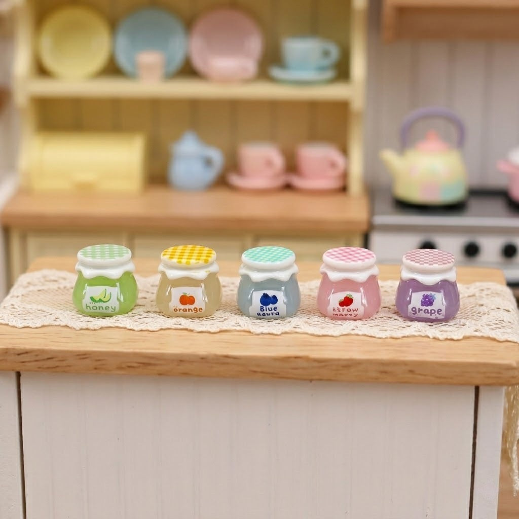 Resin jam jar DIY food and play accessories