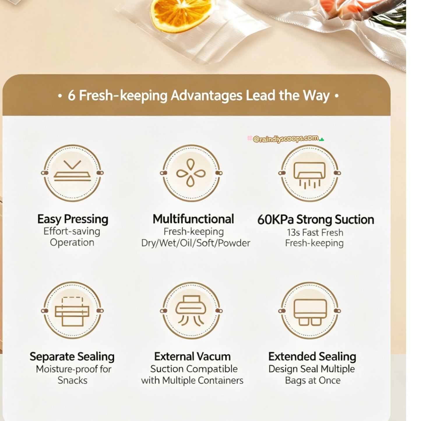 FOOD SEALING MACHINE｜ Multifunctional Vacuum Sealer for Food Preservation