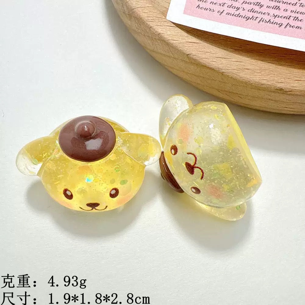 3D Cartoon Resin Charms Mini Ornaments for DIY Phone Case Keychain Dollhouse