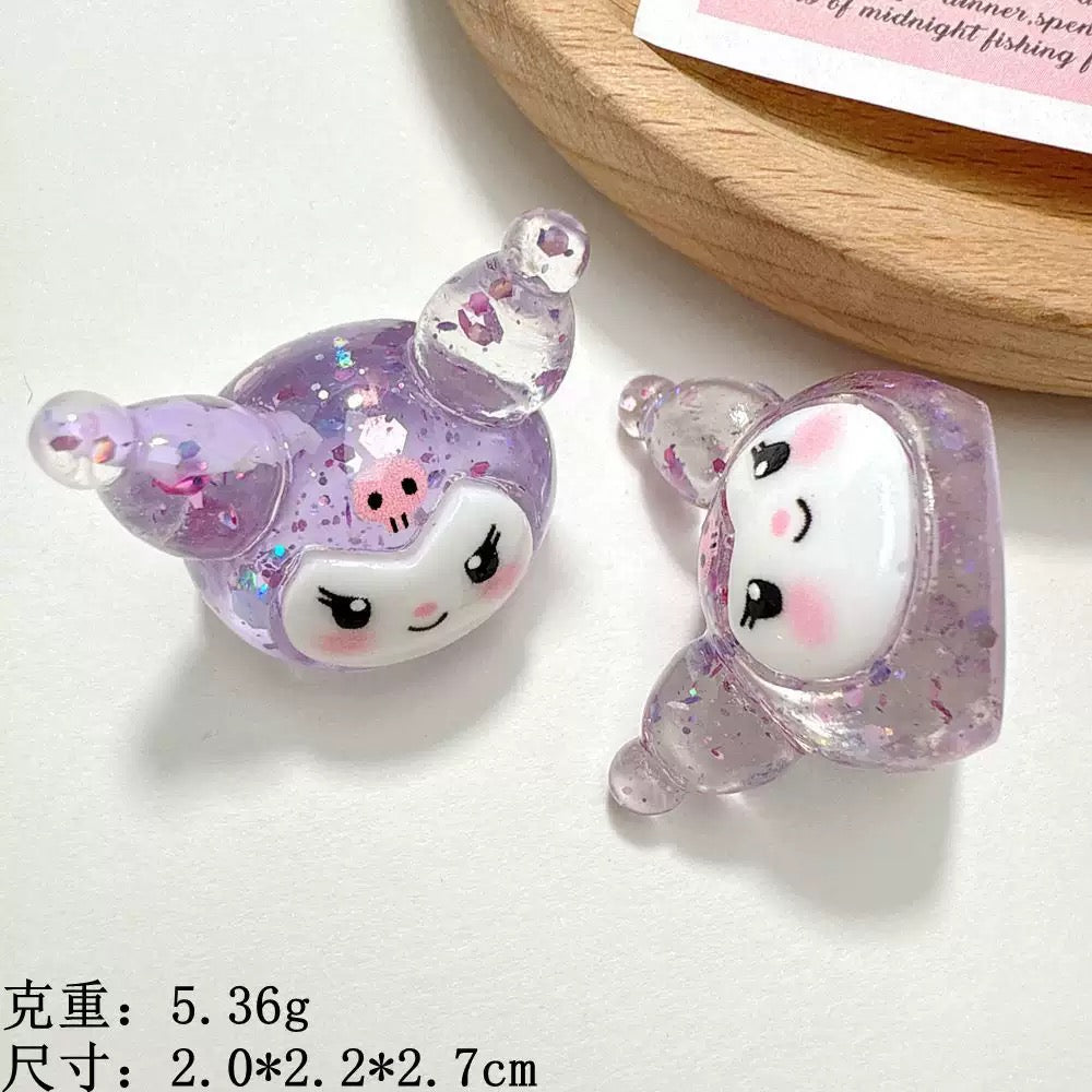 3D Cartoon Resin Charms Mini Ornaments for DIY Phone Case Keychain Dollhouse