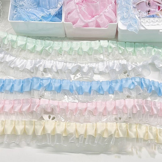 Colorful lace DIY decoration materials (5 colors set, 1m per color)