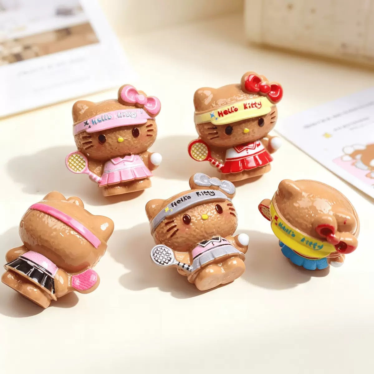 3D Sports racket K T resin cartoon accessories decorative materials