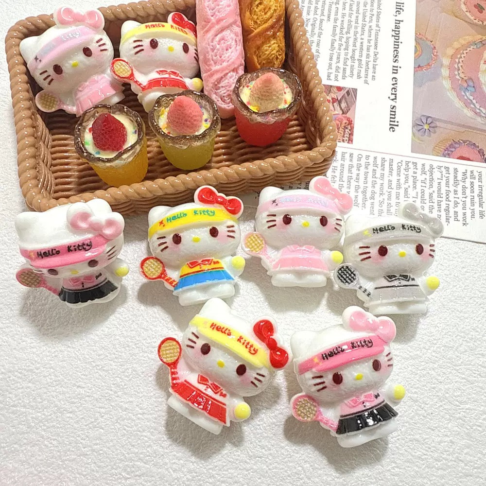 3D Sports racket K T resin cartoon accessories decorative materials