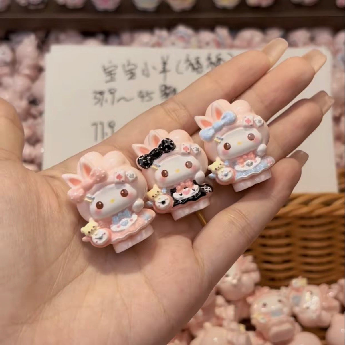 3D Cute lamb resin cartoon accessories  (multi-style)