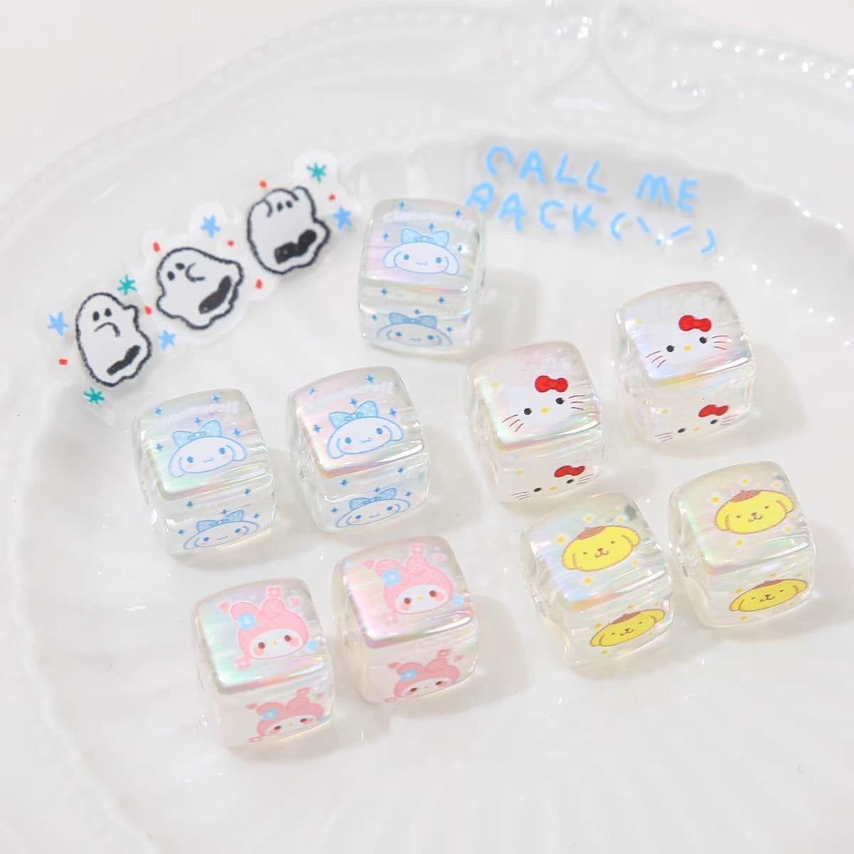 Acrylic relief block bead DIY jewelry accessorie