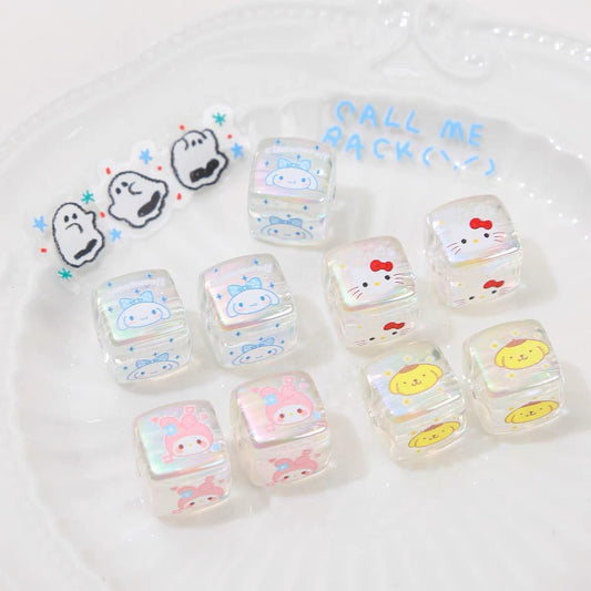 Acrylic relief block bead DIY jewelry accessorie