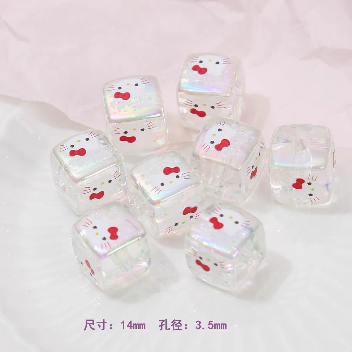 Acrylic relief block bead DIY jewelry accessorie