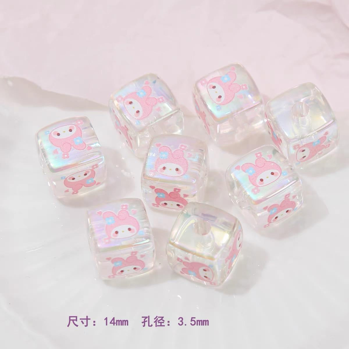 Acrylic relief block bead DIY jewelry accessorie