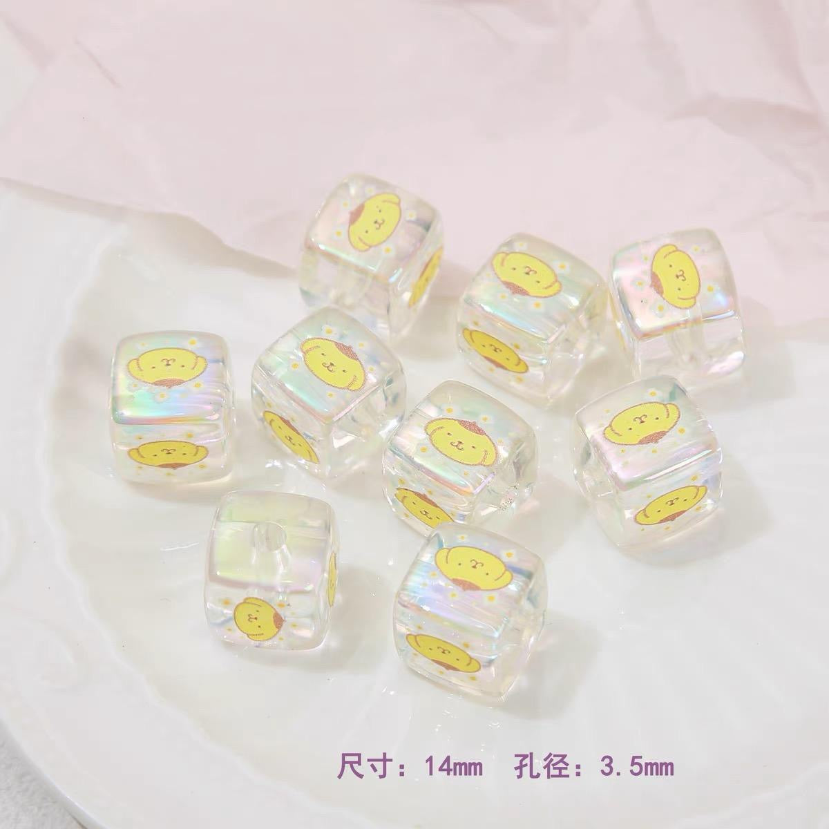 Acrylic relief block bead DIY jewelry accessorie