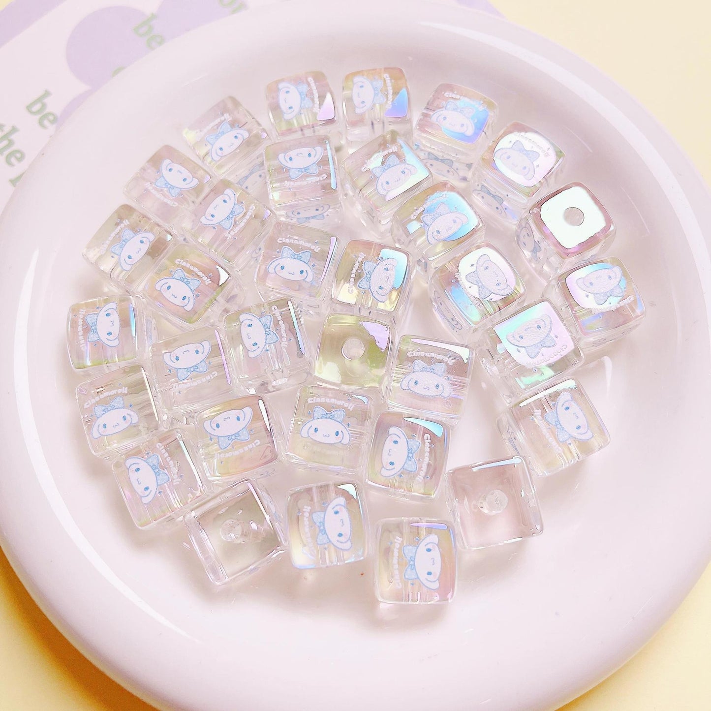 Acrylic relief block bead DIY jewelry accessorie