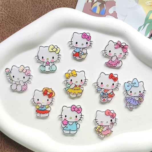 Acrylic cartoon cute kt cat patch diy accessories small accessories