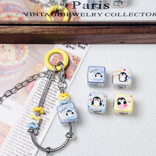 Acrylic relief block bead DIY jewelry accessories