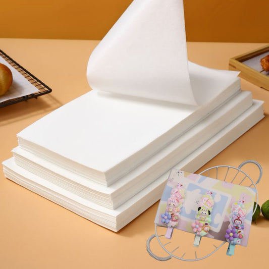 Dimensions: 5.91" × 7.87",Anti‑Stick Oil Paper for Cream‑Glue Hair‑Clips