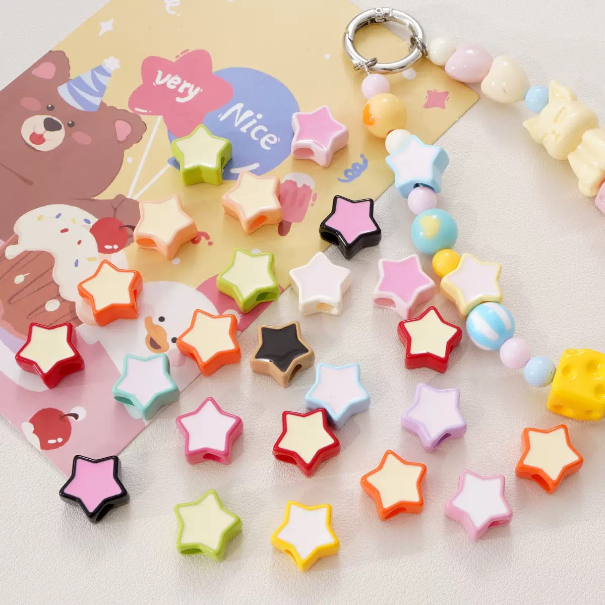 16mm Large Hole Five-pointed Star DIY Handmade Jewelry Accessories