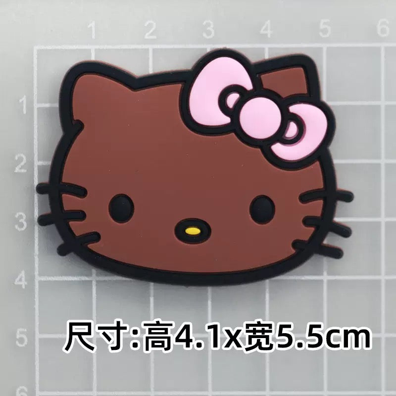 Brown flat KT cat soft rubber accessory
