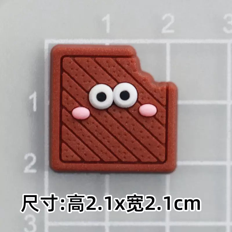 Brown flat KT cat soft rubber accessory