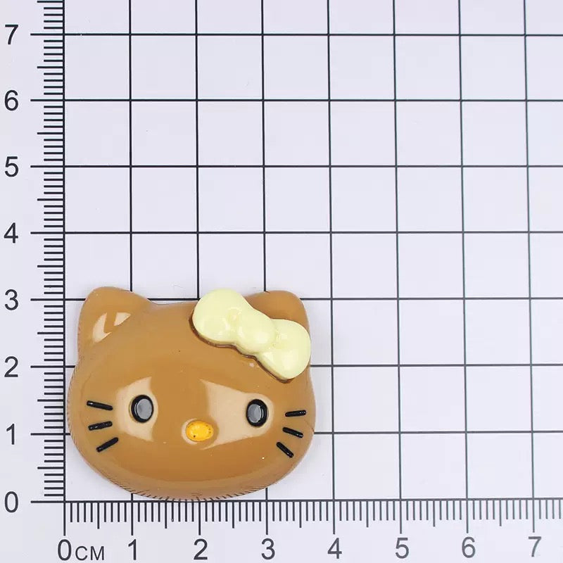 Brown flat KT cat resin cartoon decorative accessories