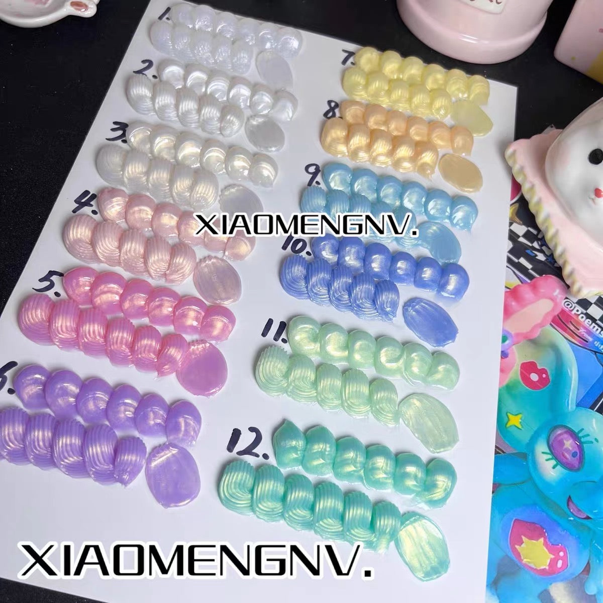 50g 12-color metallic crystal glue - DIY buttercream glue for handcraft materials - adhesive glue