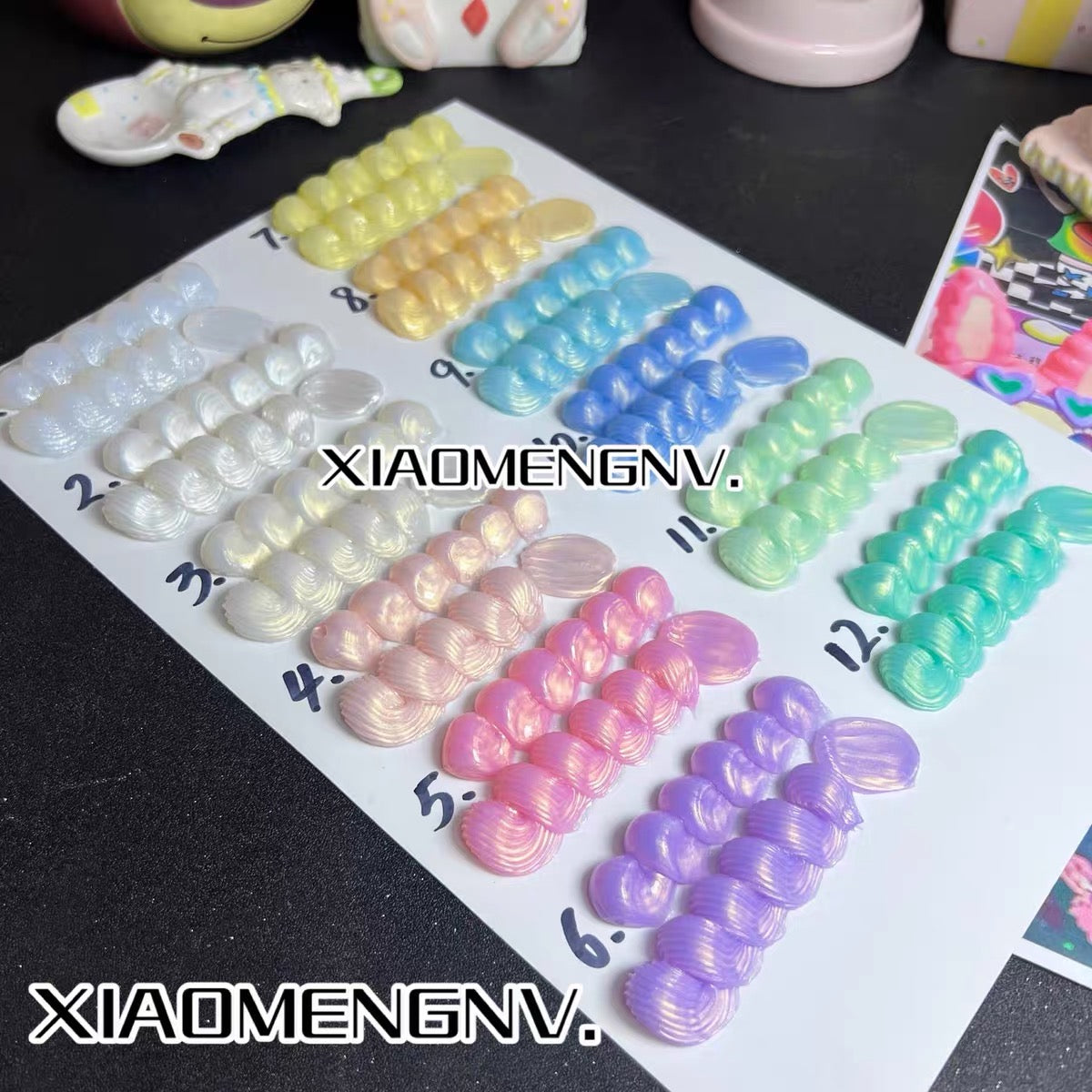 50g 12-color metallic crystal glue - DIY buttercream glue for handcraft materials - adhesive glue