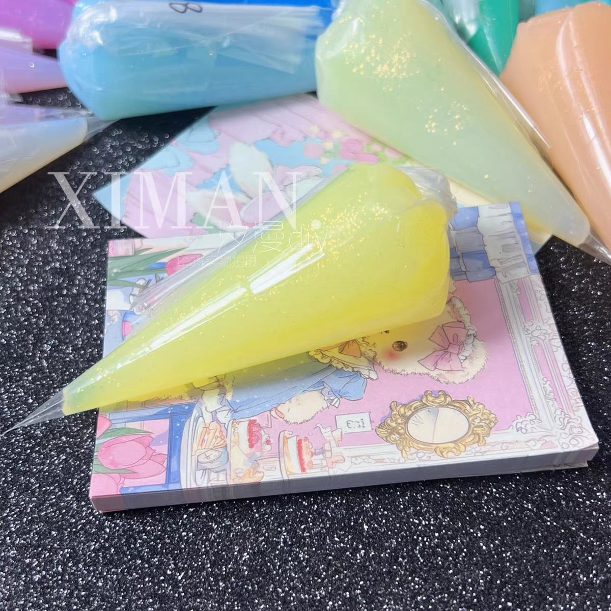 50g 18-color jelly transparent fine glitter DIY cream glue craft material adhesive