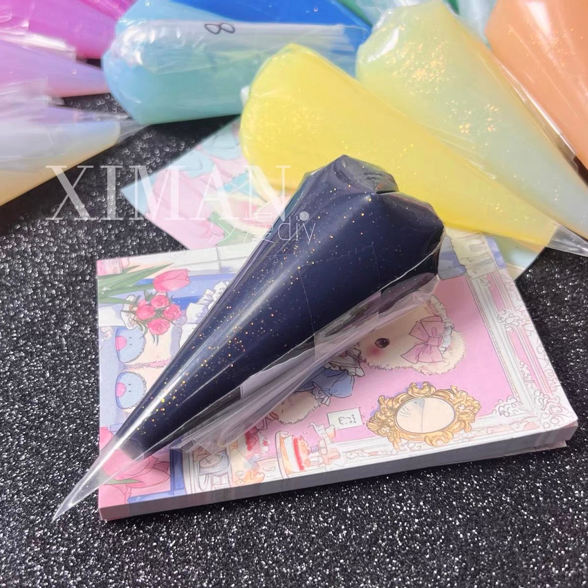 50g 18-color jelly transparent fine glitter DIY cream glue craft material adhesive