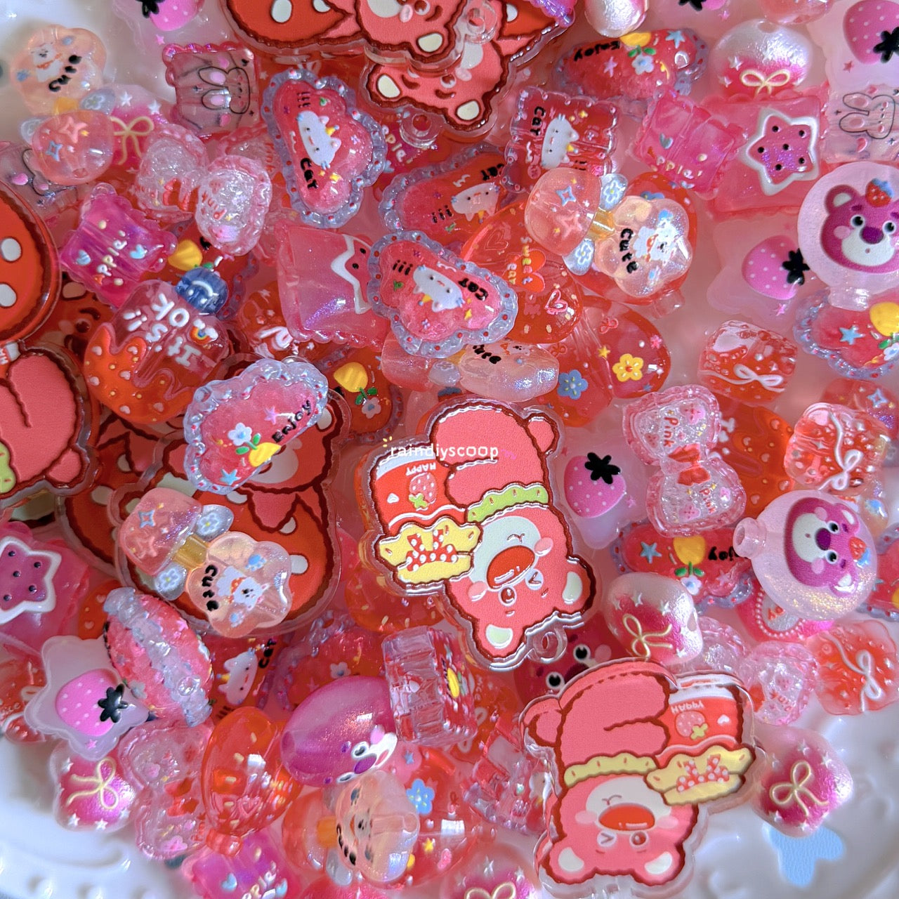 Acrylic relief beads (multiple colors)