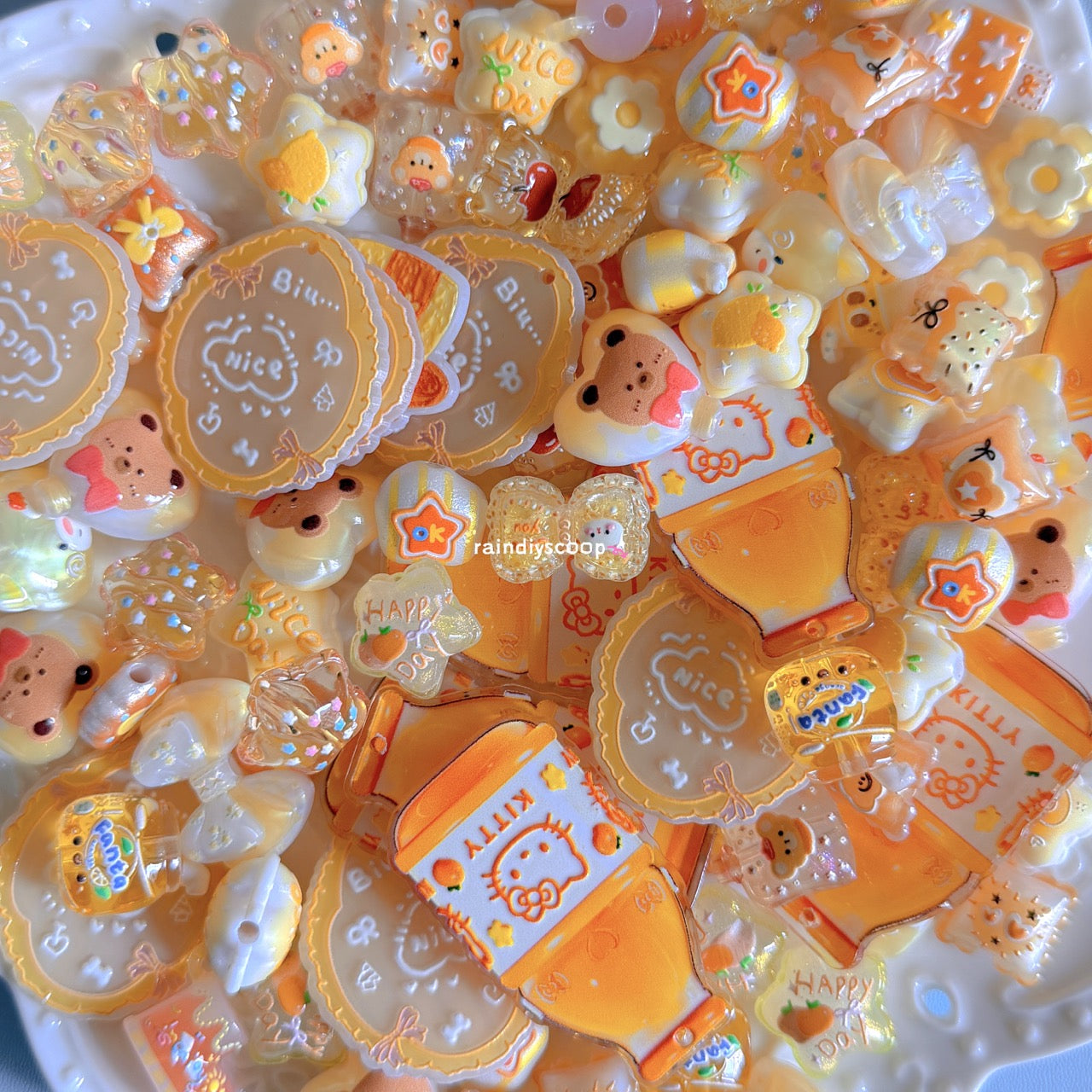 Acrylic relief beads (multiple colors)