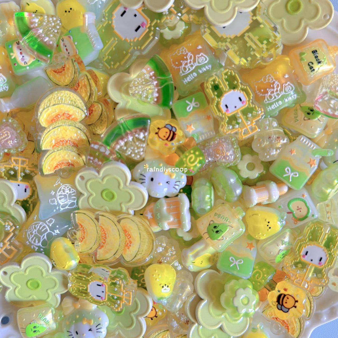 Acrylic relief beads (multiple colors)