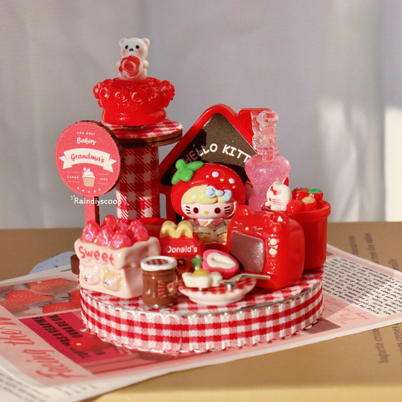 8cm 3D Mini Food Resin DIY Decorative Ornaments（various styles）