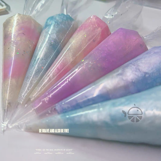 80g 5-color Three-color pearlescent mixed color cream glue jewelry accessories handmade decorative materials