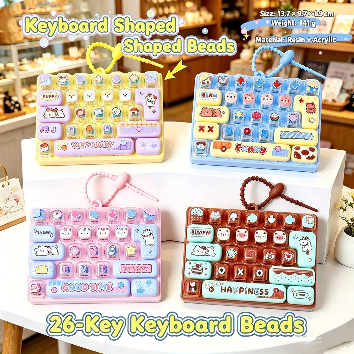 Creative Fidget Keyboard Toy Portable Charm / Keychain