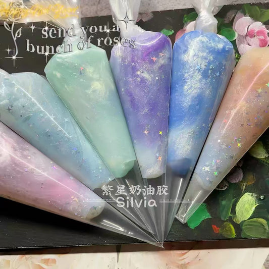 70g 5-color mixed color cream glue starry sky crystal glue diy mobile phone decoration accessories