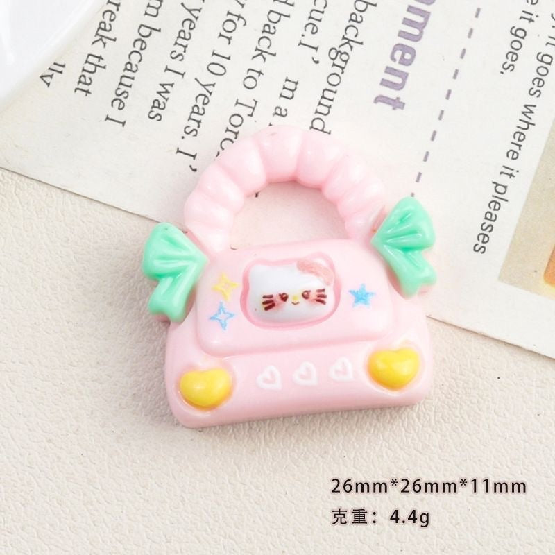 Bows bag with resin cartoon accessories