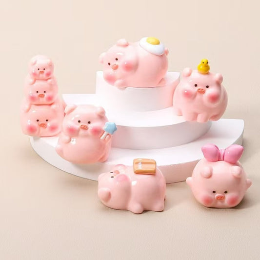 Solid-color stacked little pigs (6 styles)