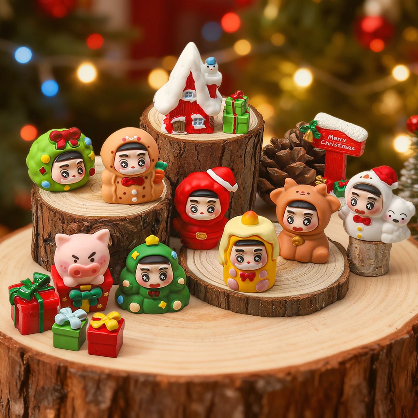 Handmade Paint Christmas Little New Family